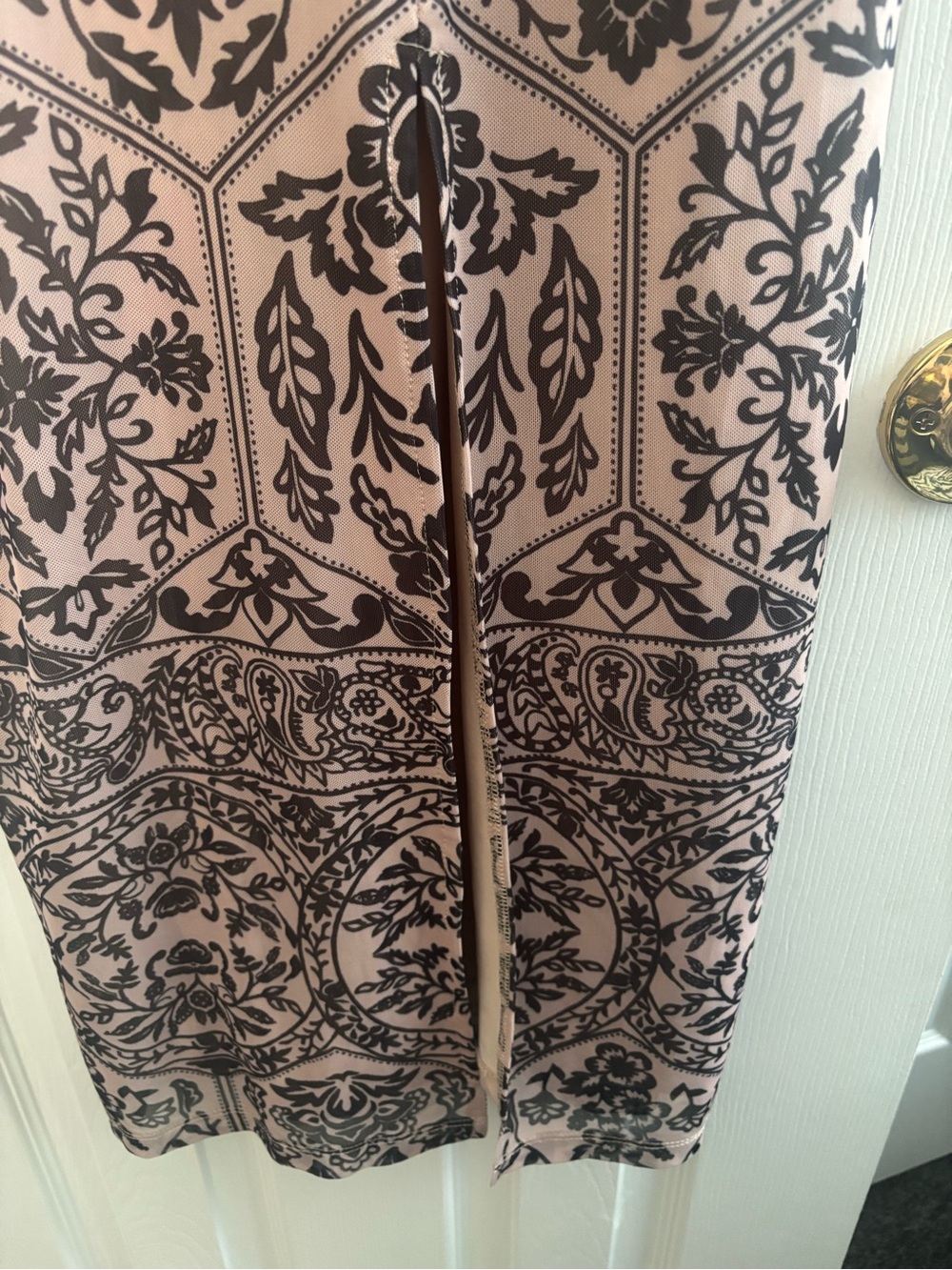 Commense Beige and Black Printed Maxi Dress - Picture 5 of 8